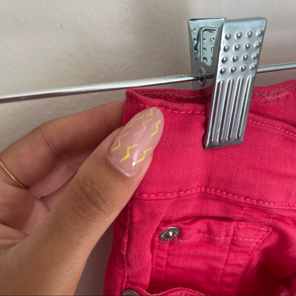 7 For All Mankind Pink Mid-Rise Skinny Leg 5 Pocket Style Jeans Size 28 - Picture 6 of 6